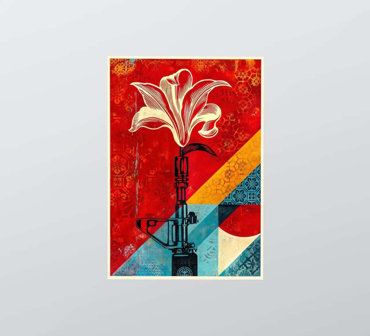 Shepard Fairey Lily 2021 adesivo da American Poster