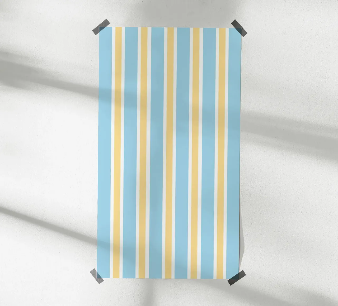 Streifen in Blau und Gelb poster da janamossmann