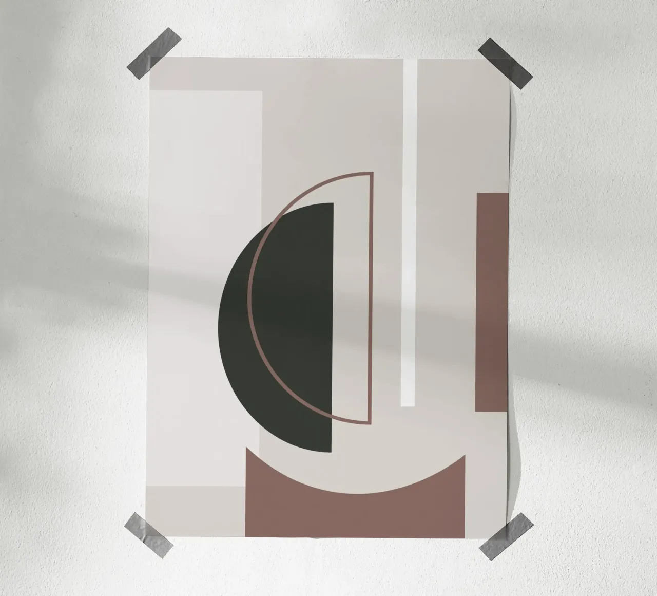 Muted Geometry No 01 carta hahnemühle da treechild