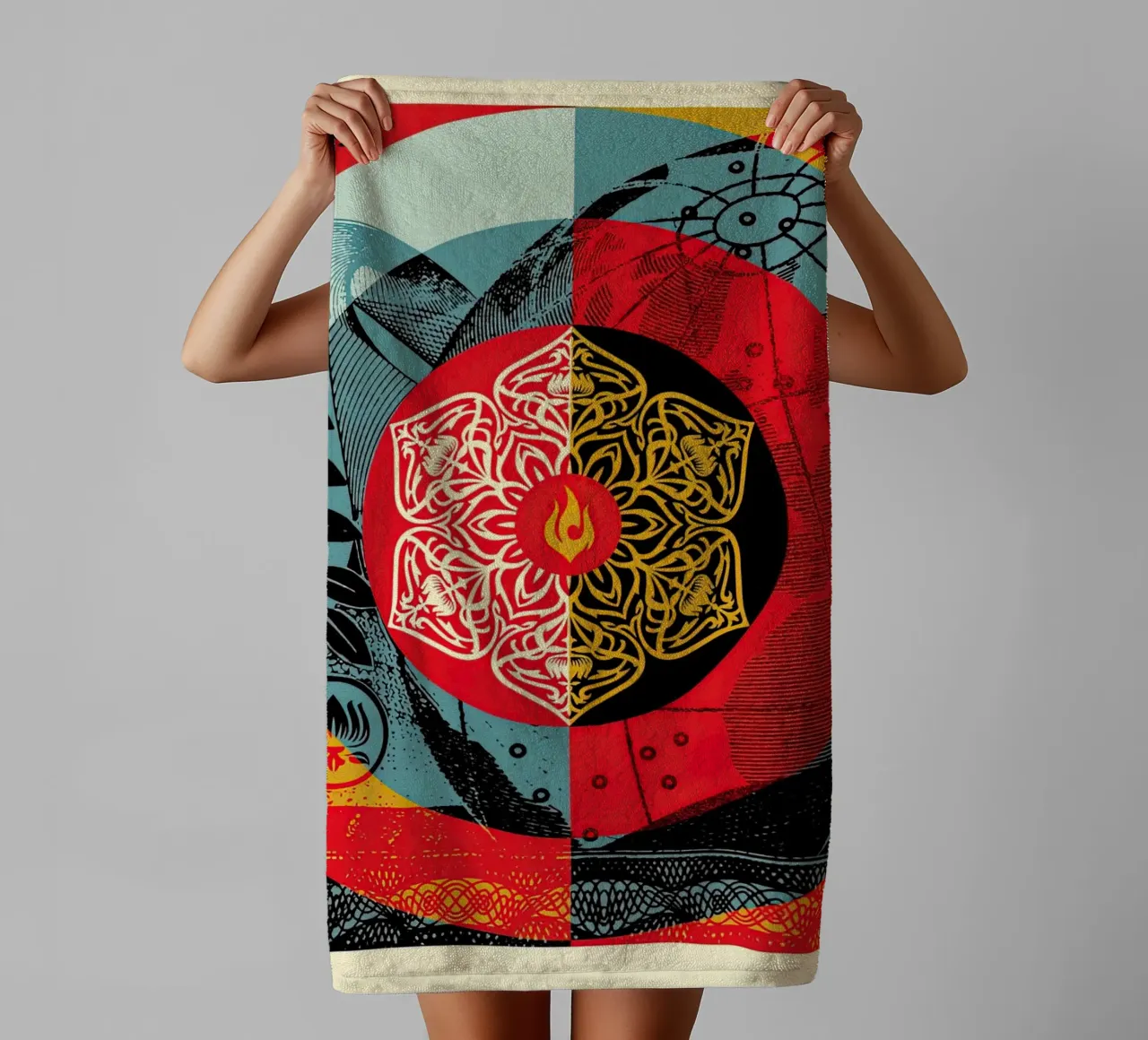 shepard fairey GLOBAL HARMONY towel by American Poster