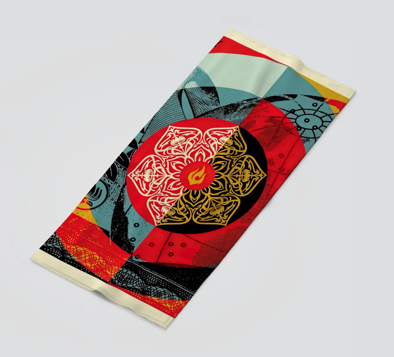 shepard fairey GLOBAL HARMONY beach towel by American Poster