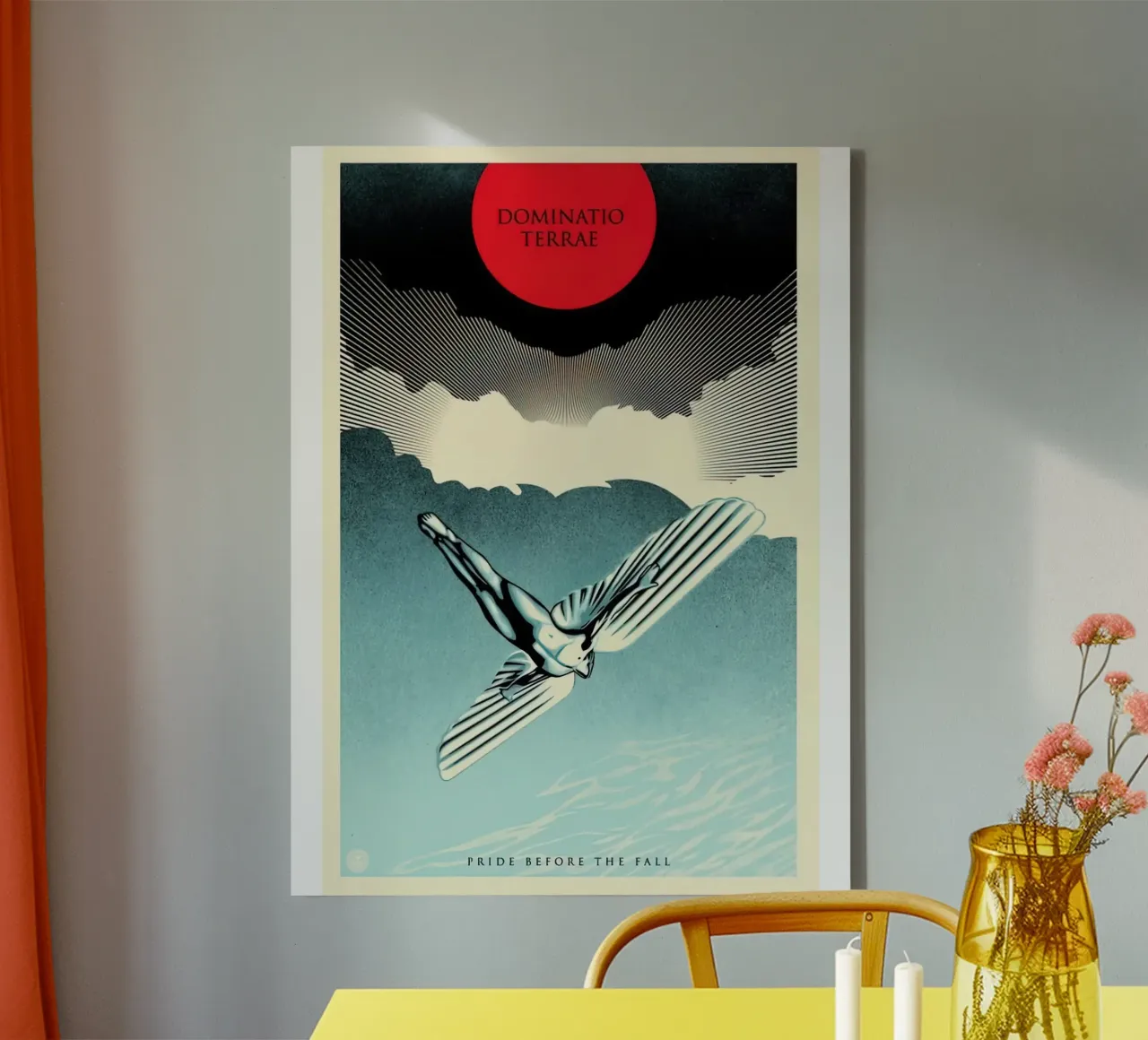 Orgoglio Icaro - Shepard Fairey tela con Cornice a cassetta da American Poster