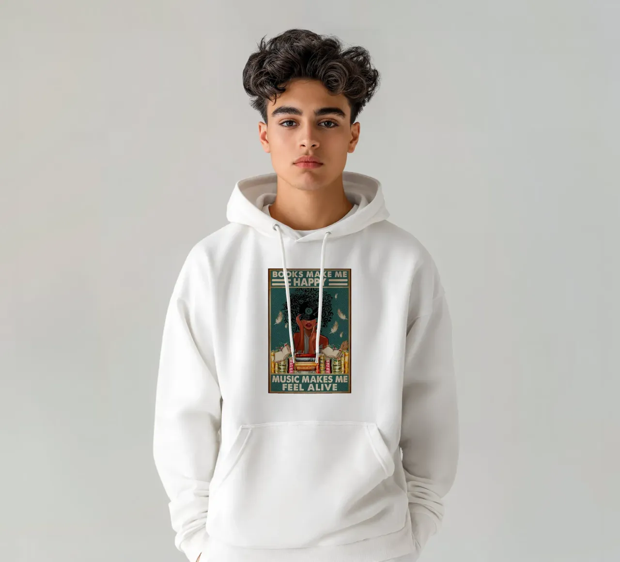 Shepard fairey Libro Rendimi felice felpa con cappuccio da American Poster