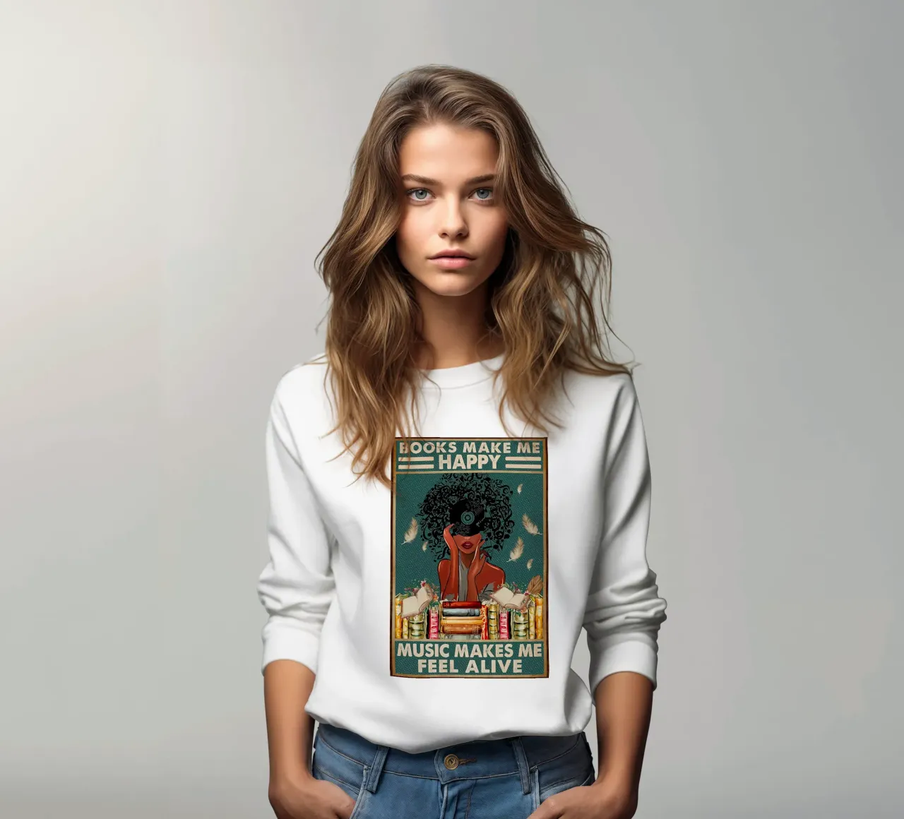 Shepard fairey Libro Rendimi felice felpa da American Poster