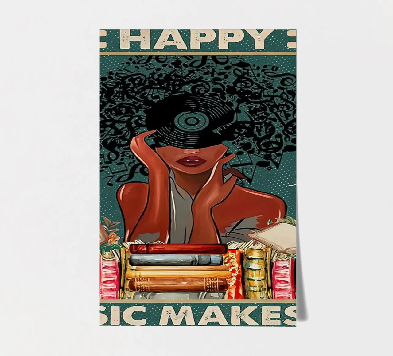 Shepard fairey Libro Rendimi felice foglio adesivo da American Poster