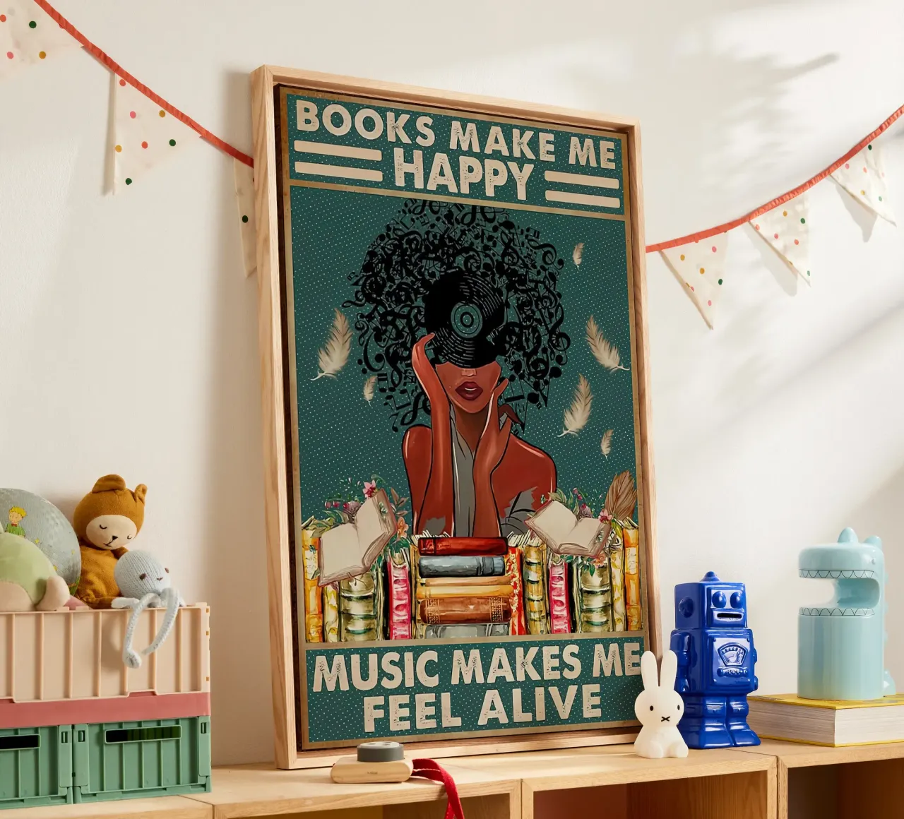 Shepard fairey Libro Rendimi felice tela da American Poster