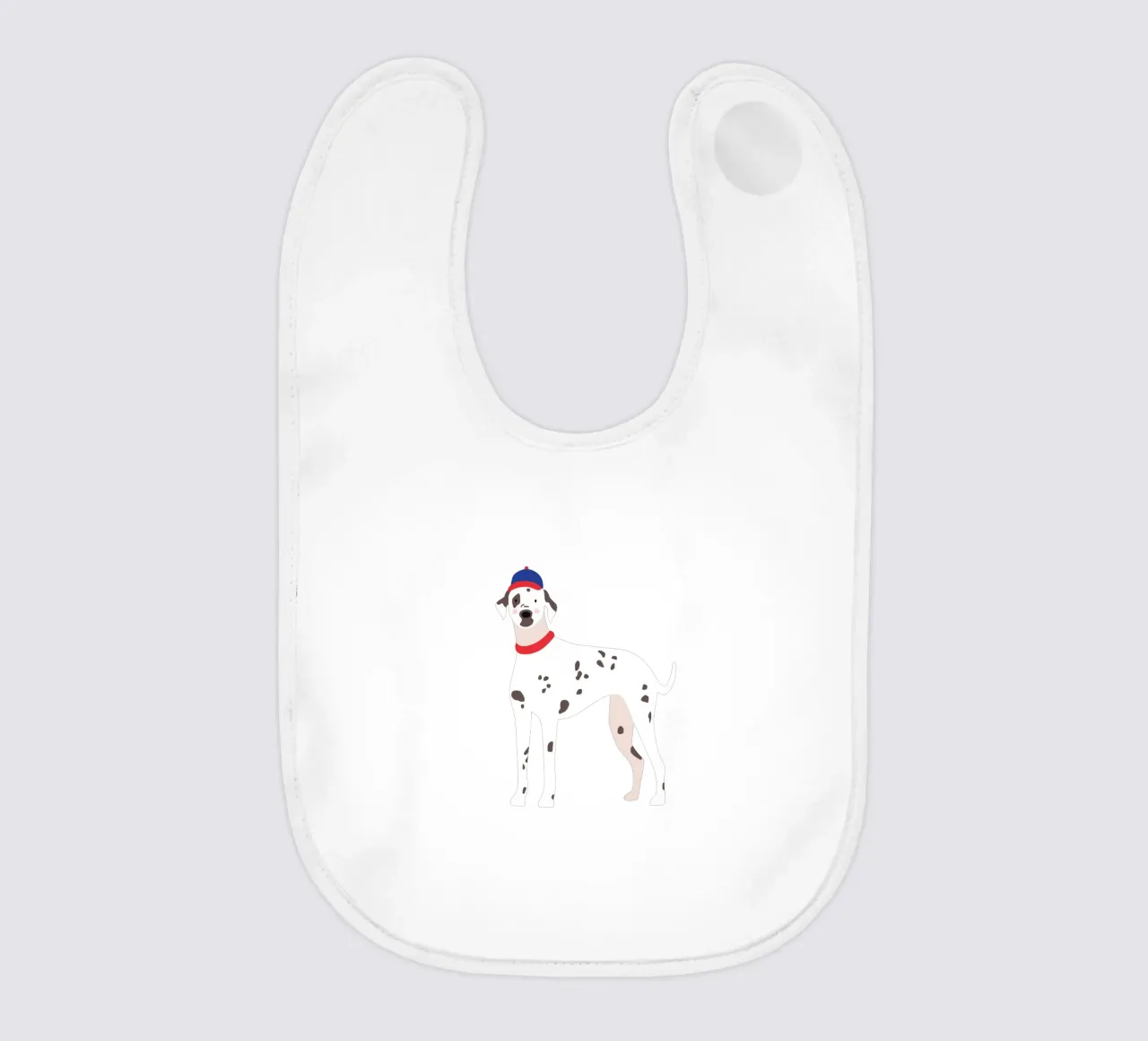Dalmatian with Cappy baby bib by janamossmann