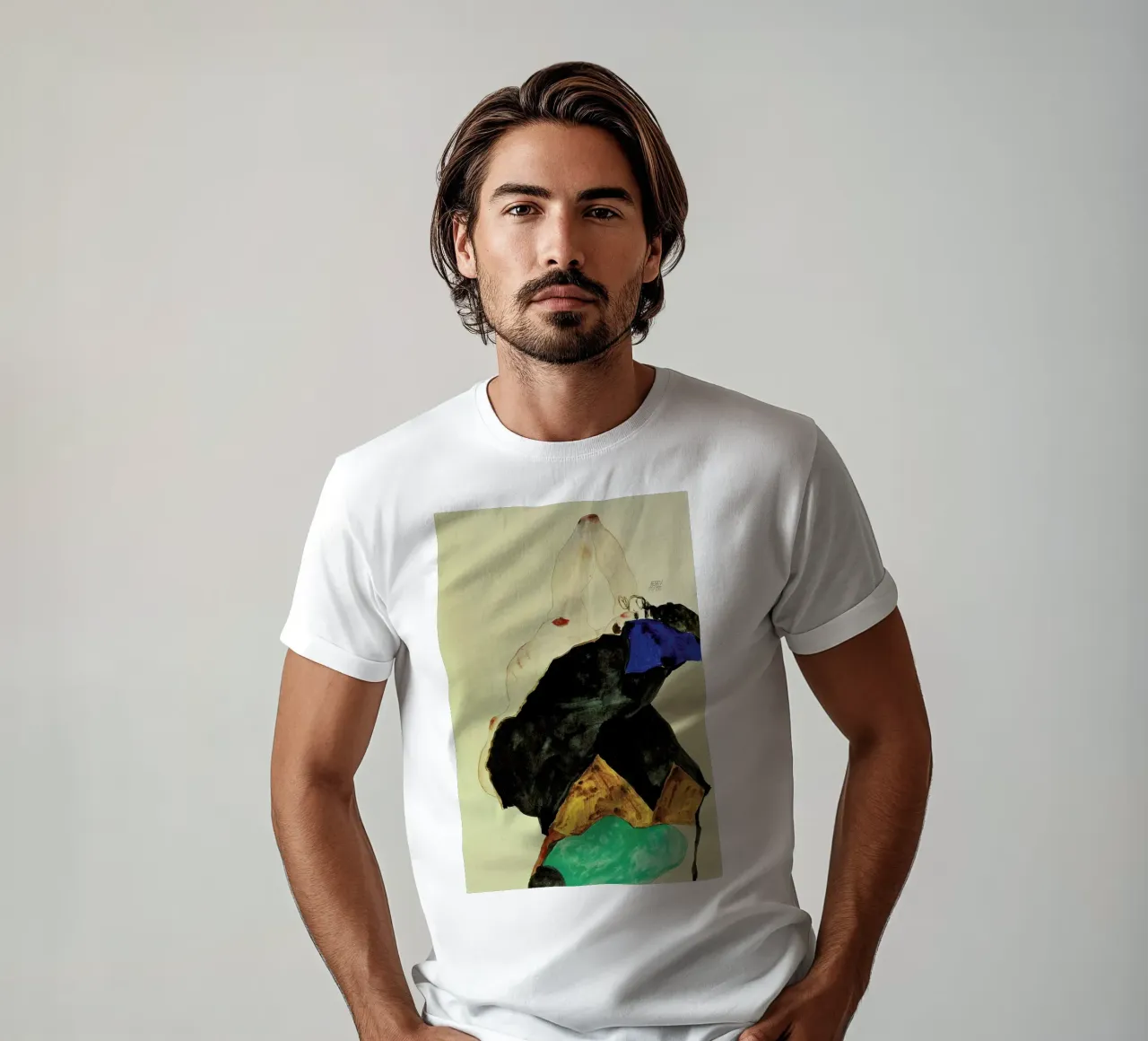 Schiele - Girl with Elbow Raised t-shirt da ARTOTHEK