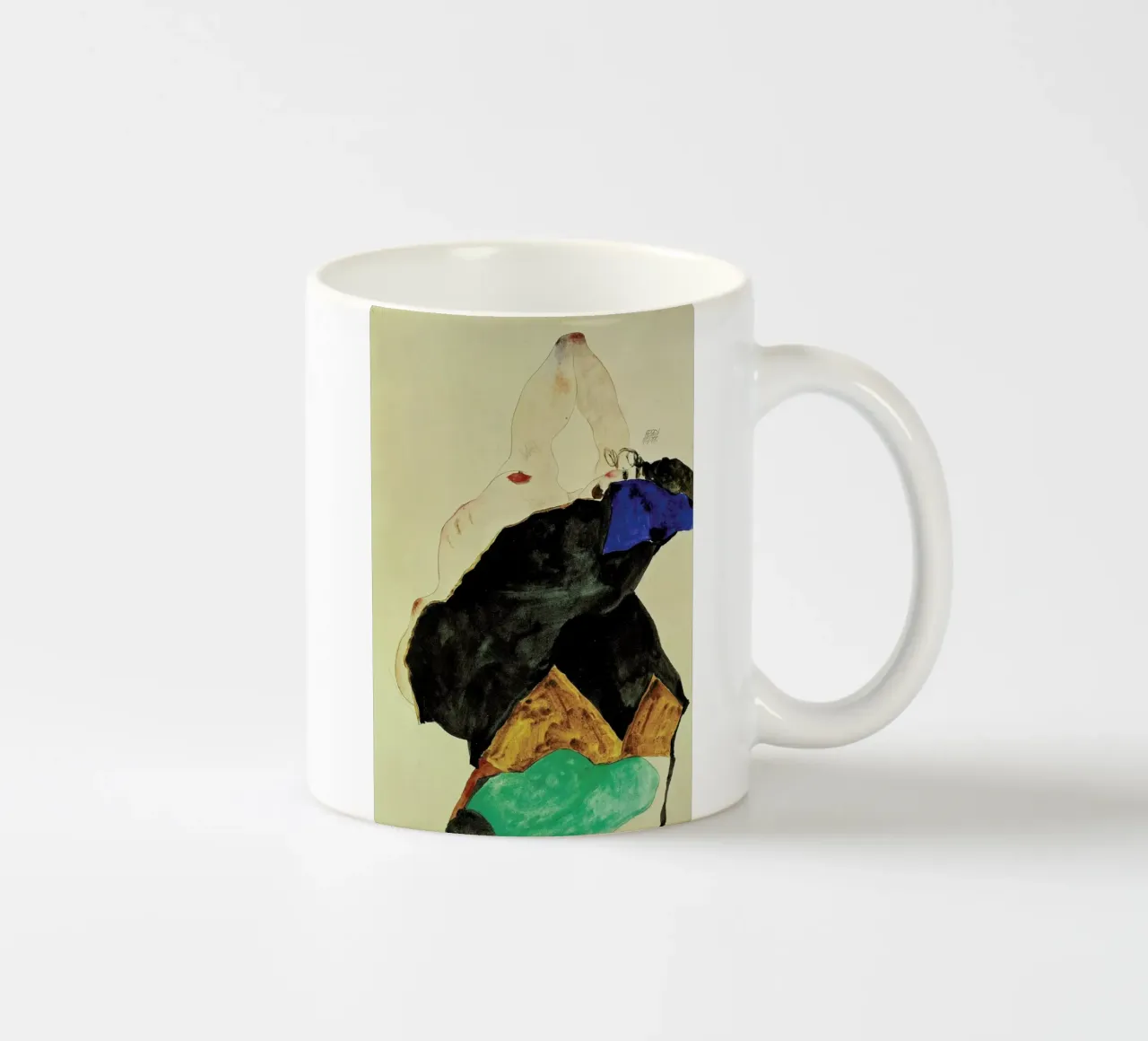 Schiele - Girl with Elbow Raised tazza in ceramica da ARTOTHEK