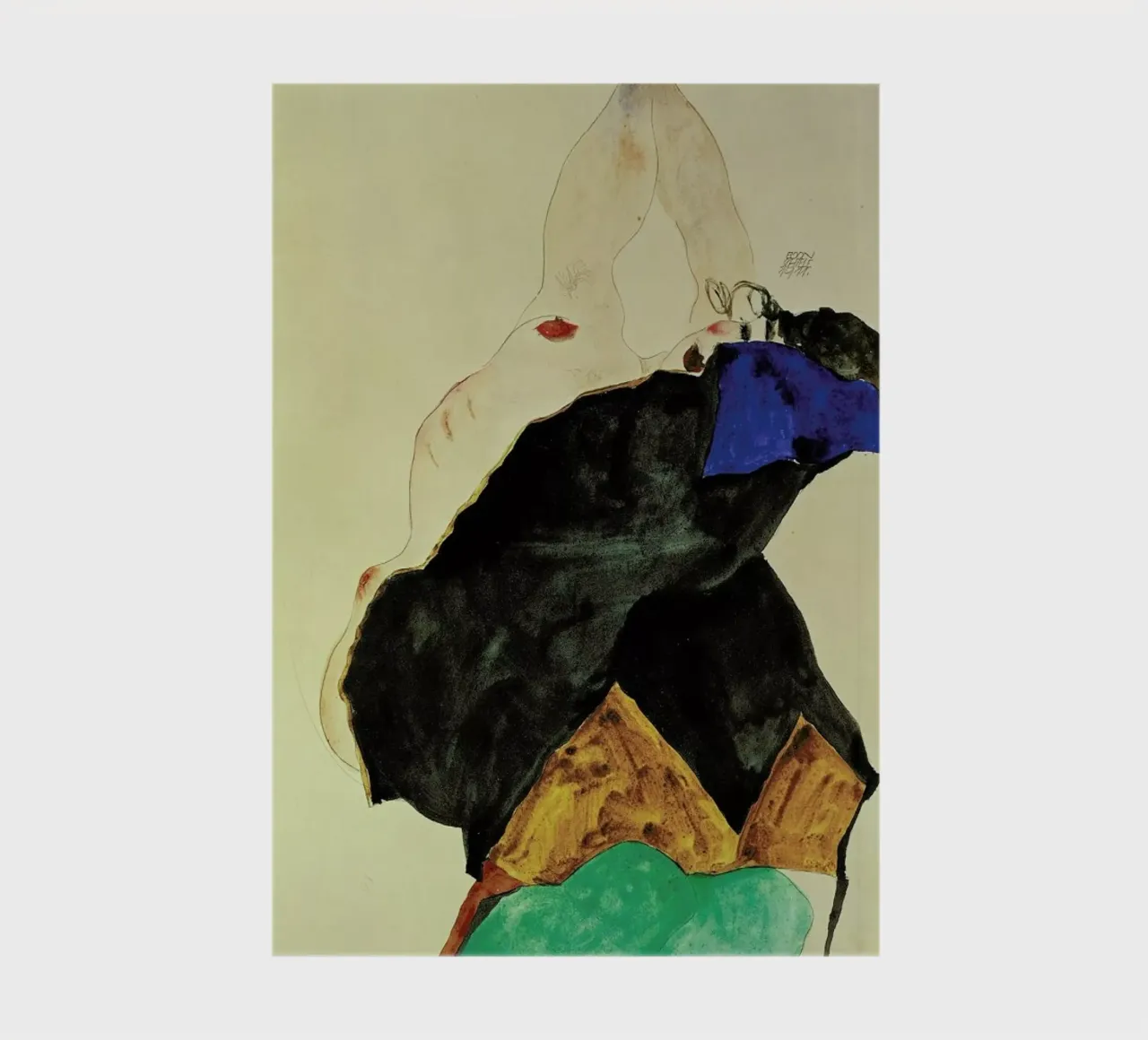Schiele - Girl with Elbow Raised notebook by ARTOTHEK