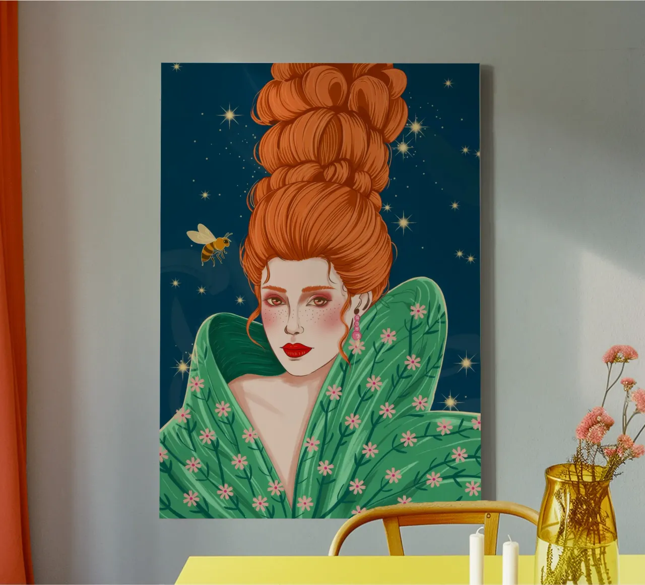 Hemelse Majesteit canvas met Baklijst van Silent Hue