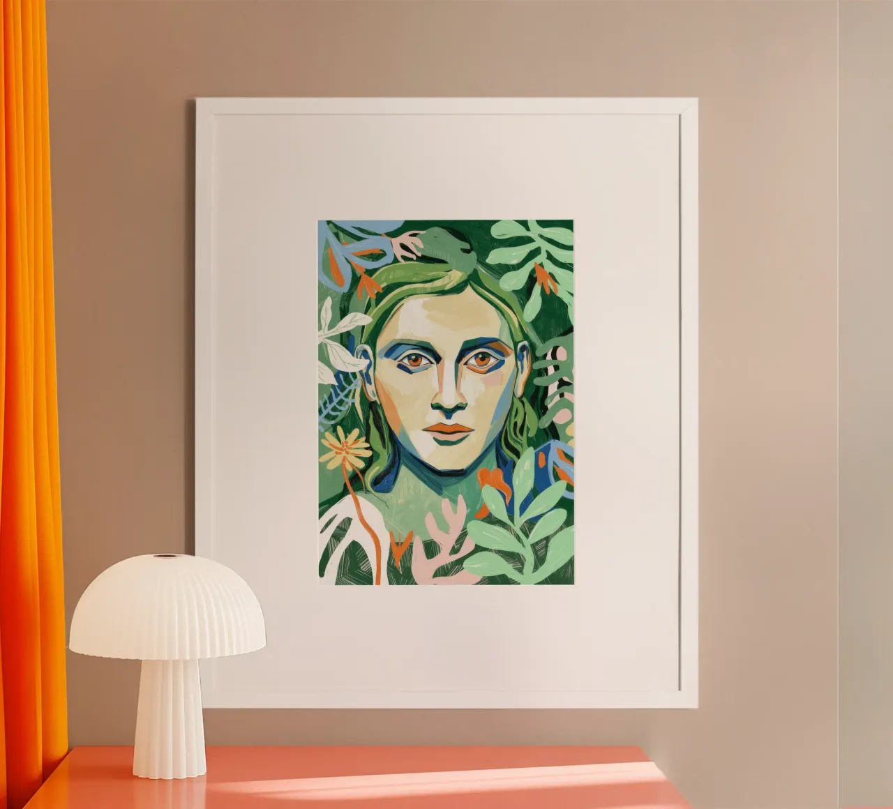 Sussurro della giungla poster con telaio in alluminio da Silent Hue
