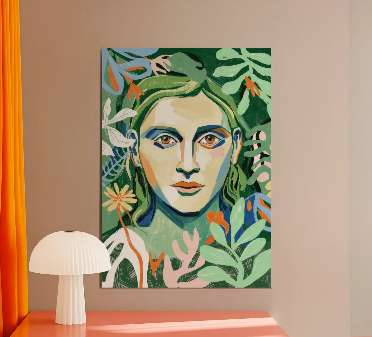 Sussurro della giungla poster con telaio in alluminio da Silent Hue