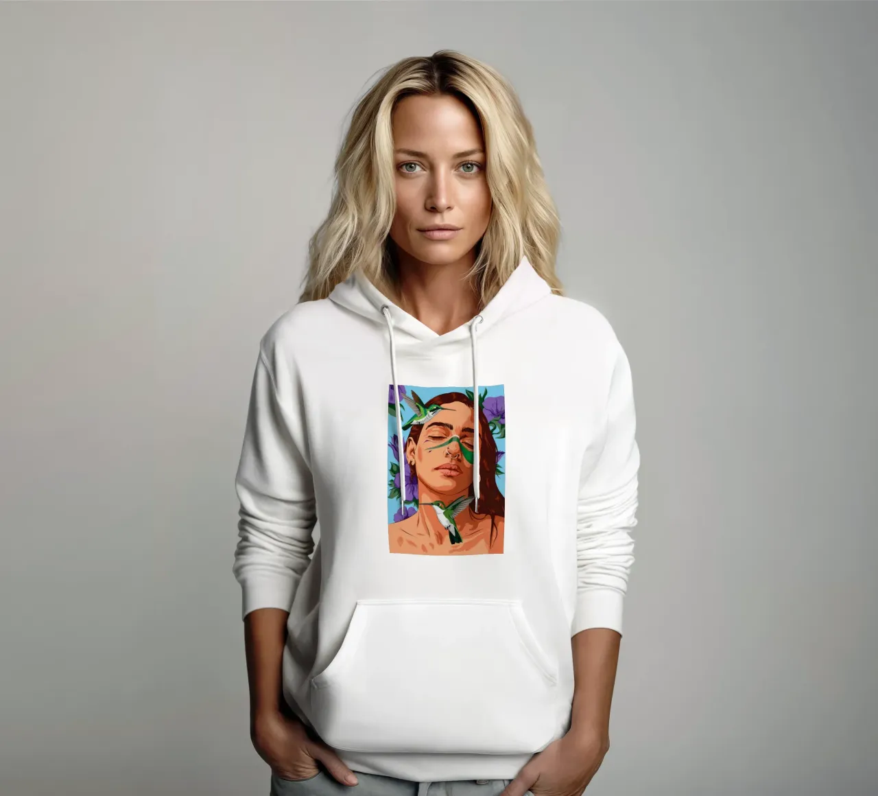 Nature Green Embrace hoodie by Silent Hue
