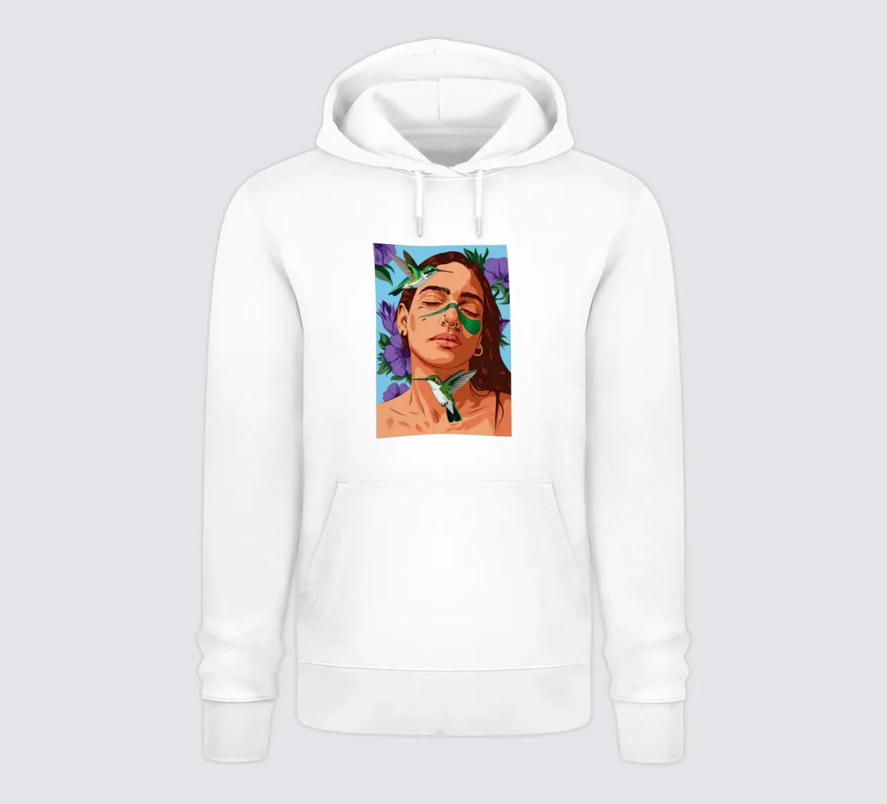 Nature Green Embrace hoodie by Silent Hue