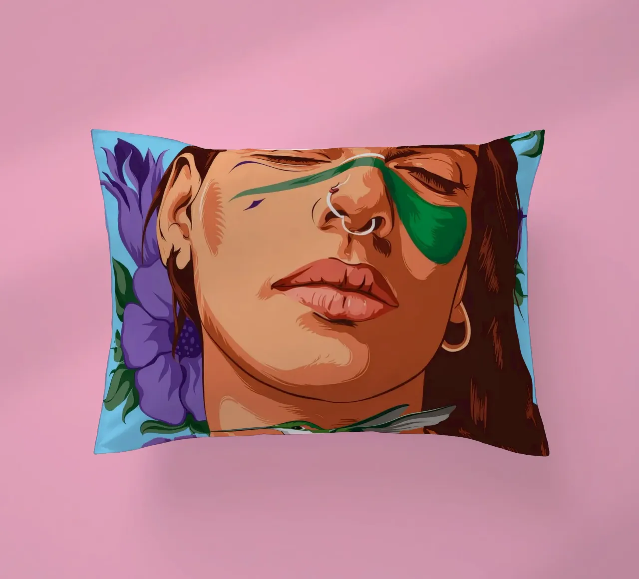 Nature Green Embrace decorative cushion by Silent Hue