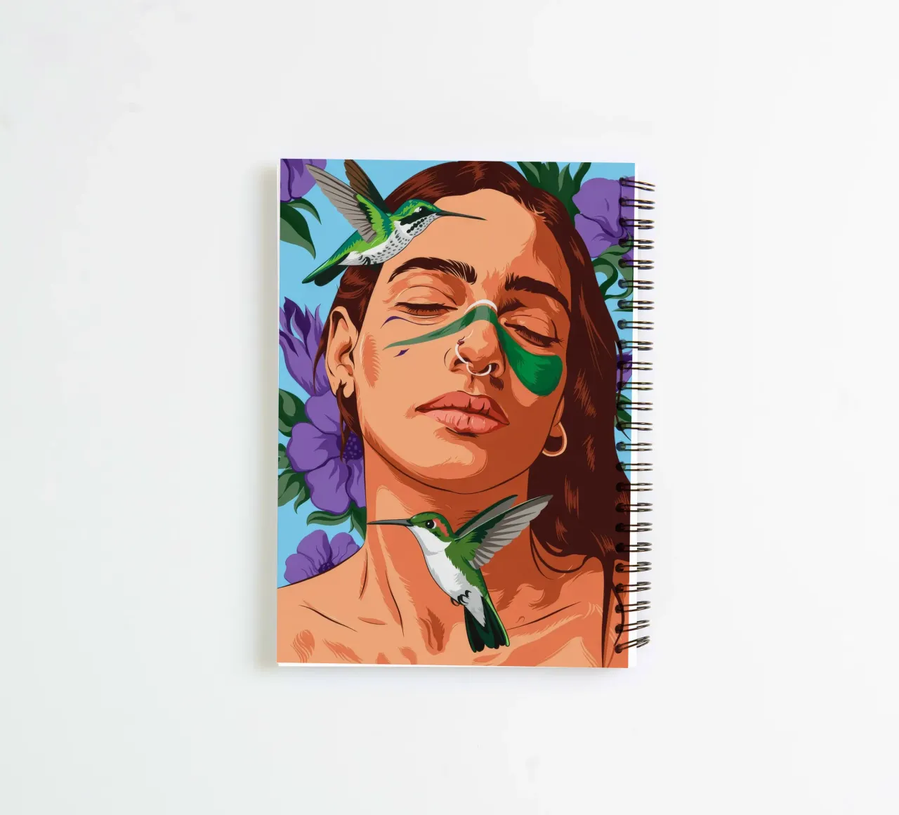 Nature Green Embrace spiral notebook by Silent Hue