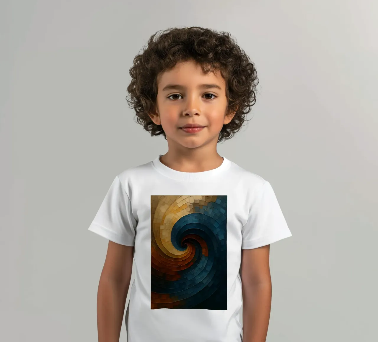 Abstract Spiral Painting kids t-shirt by Indah Creative