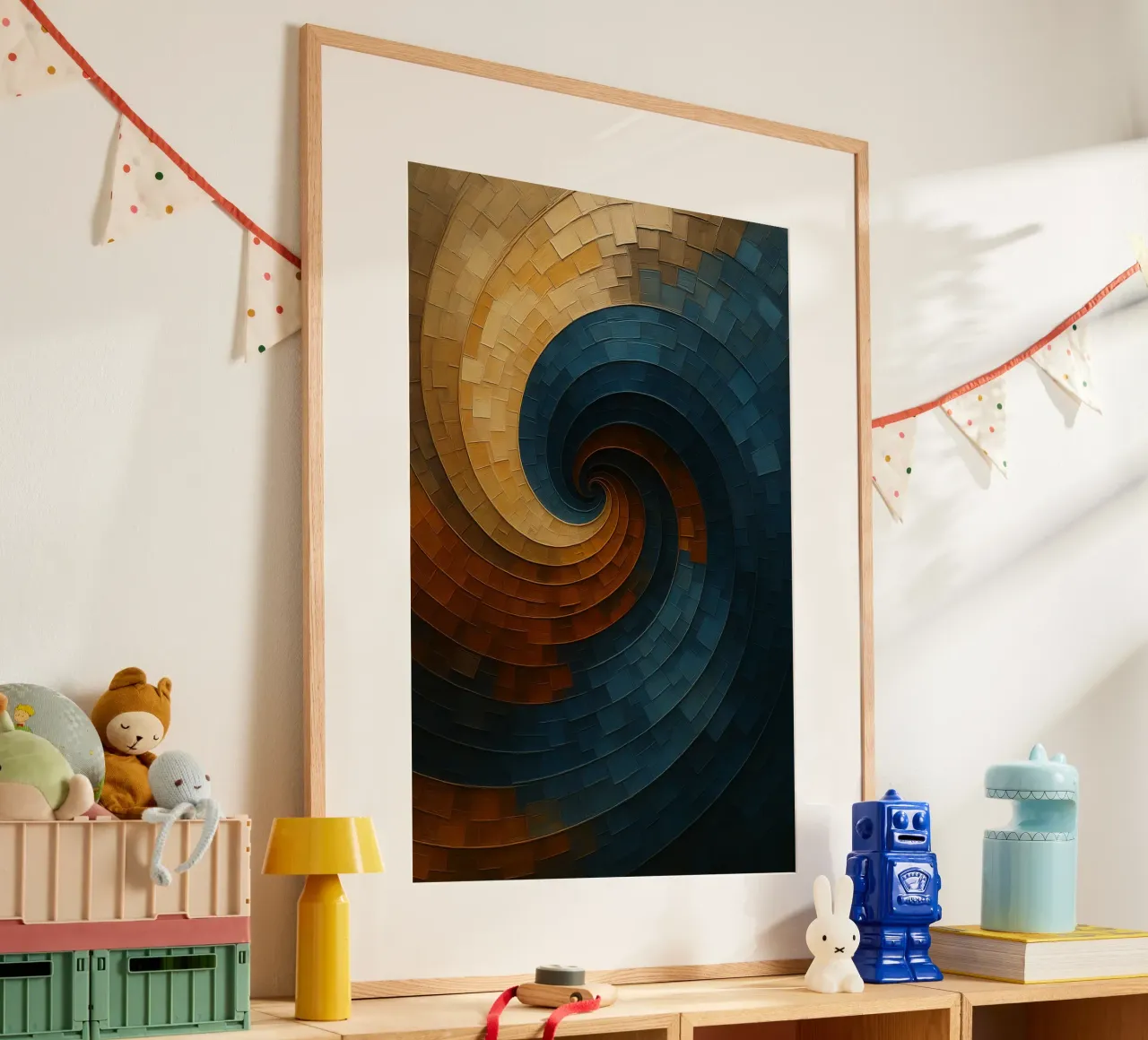 Abstract Spiral Painting carta hahnemühle da Indah Creative