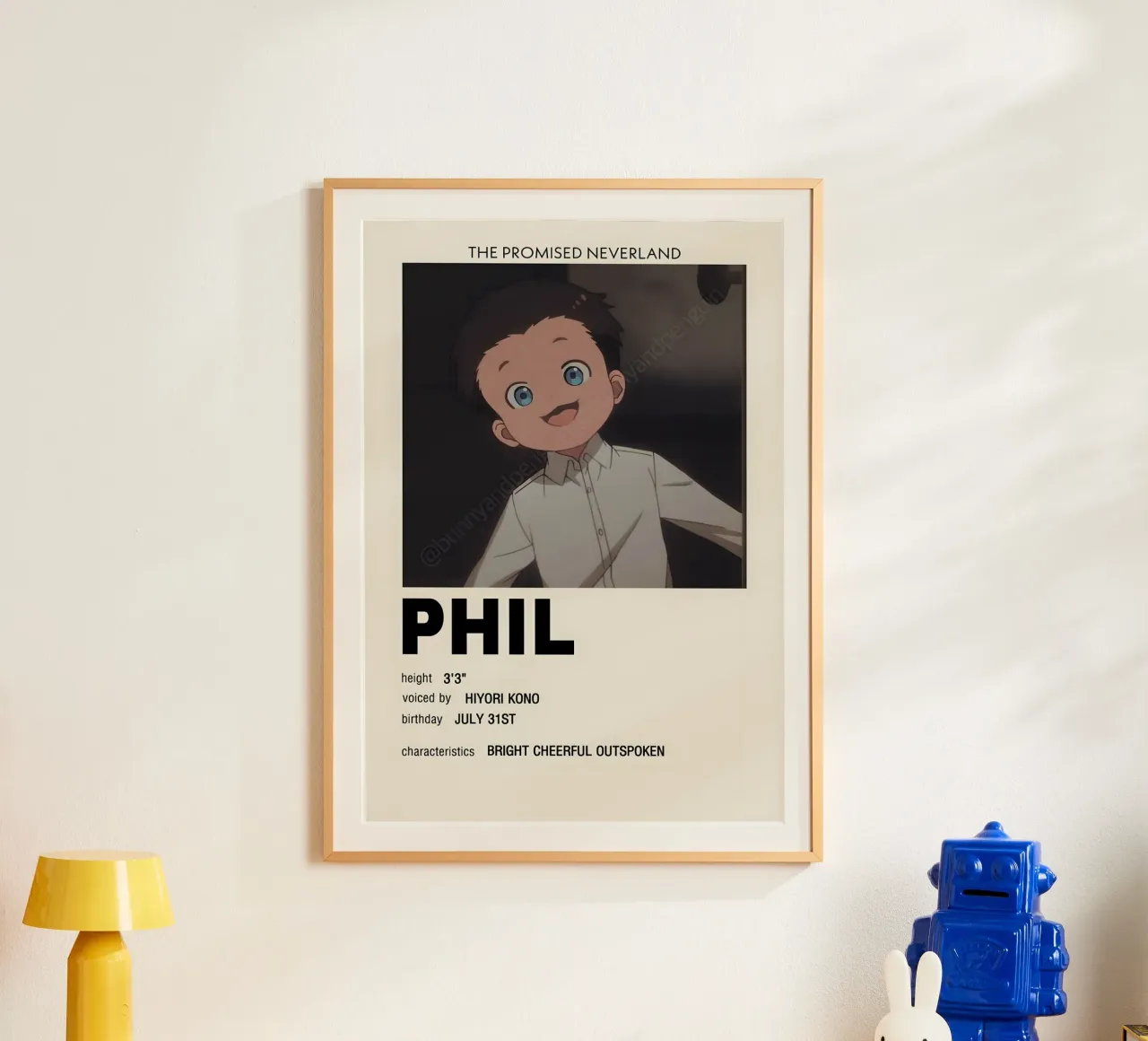PHIL poster con telaio in legno da Totoya