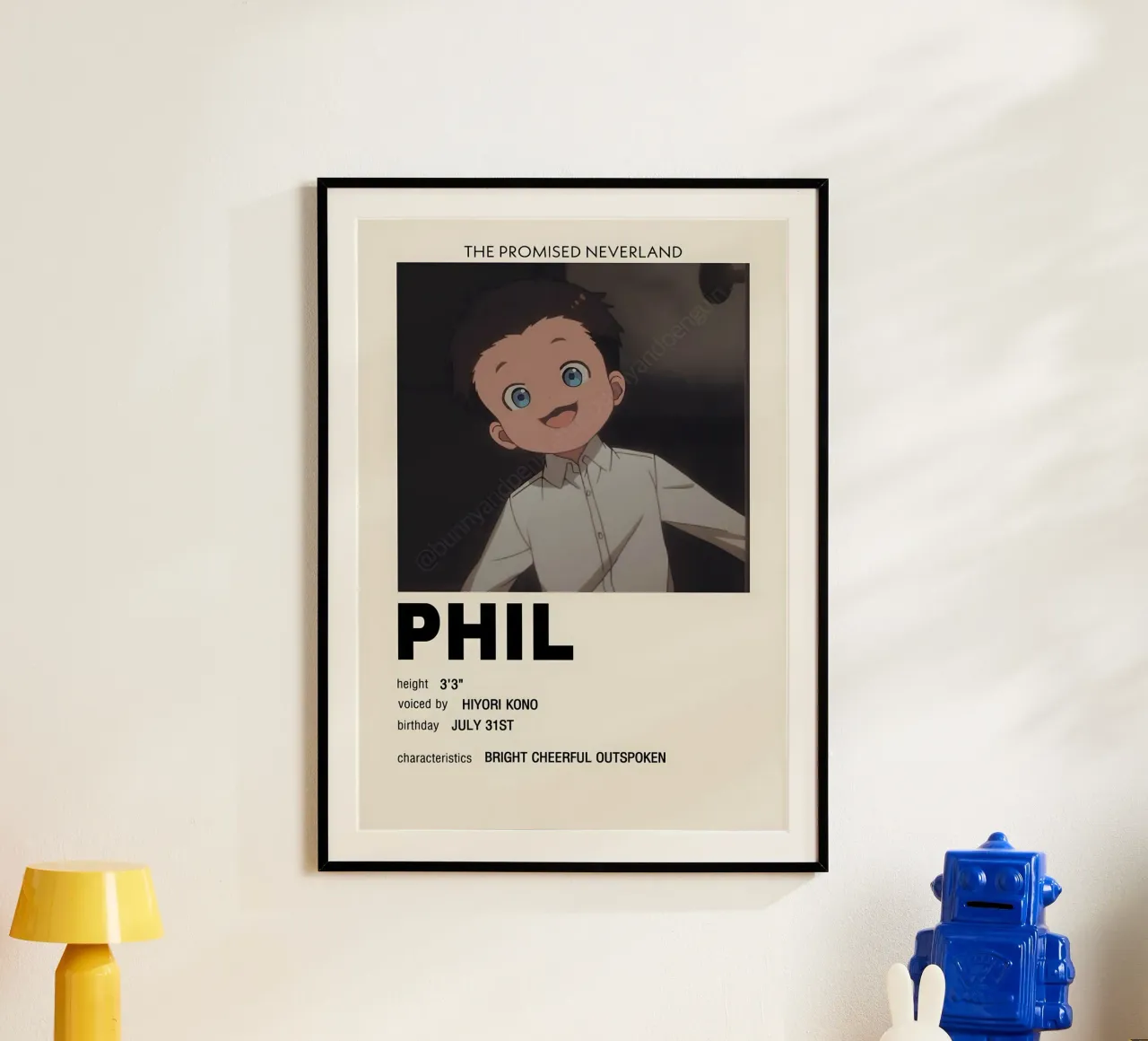 PHIL poster con telaio in legno da Totoya