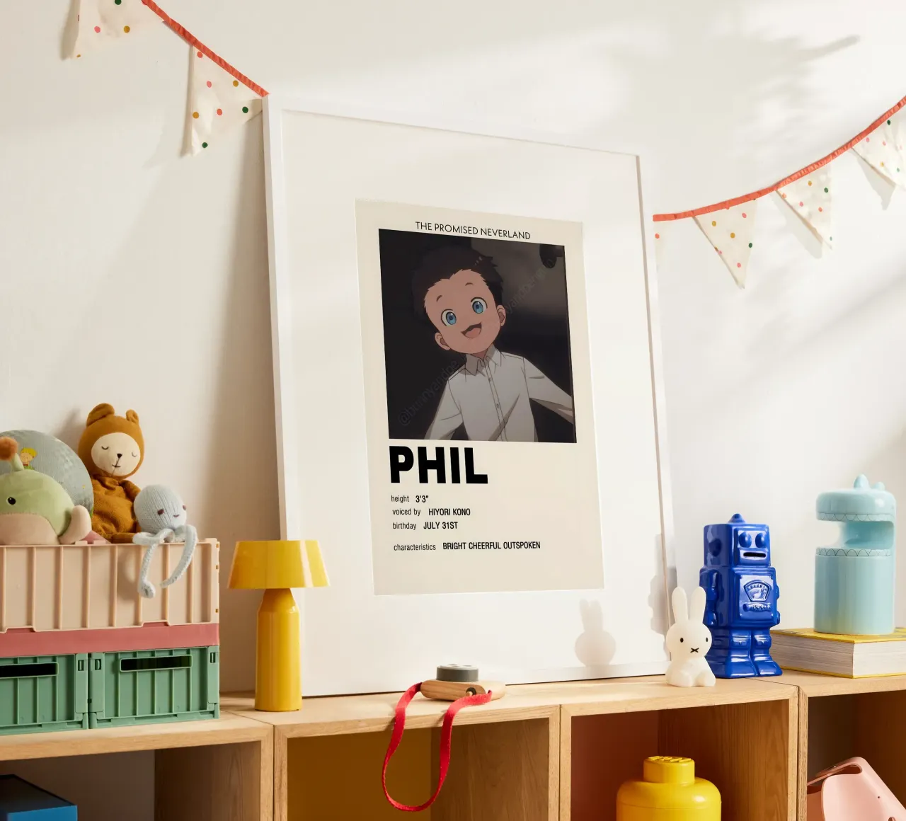 PHIL poster con telaio in legno da Totoya