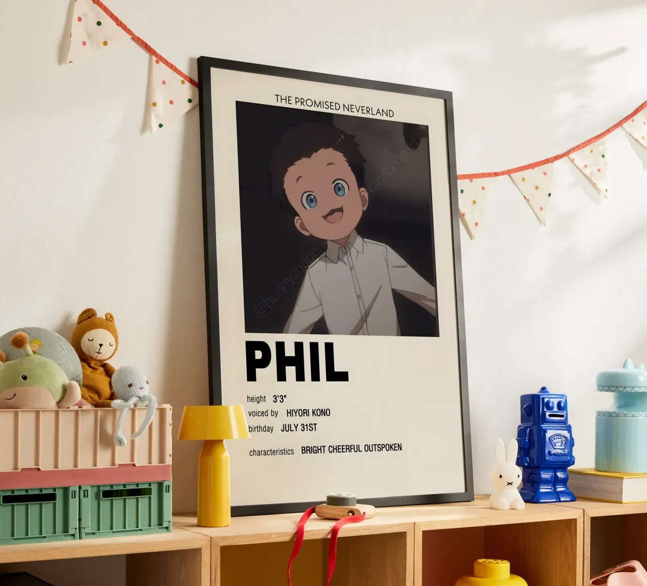 PHIL poster con telaio in legno da Totoya