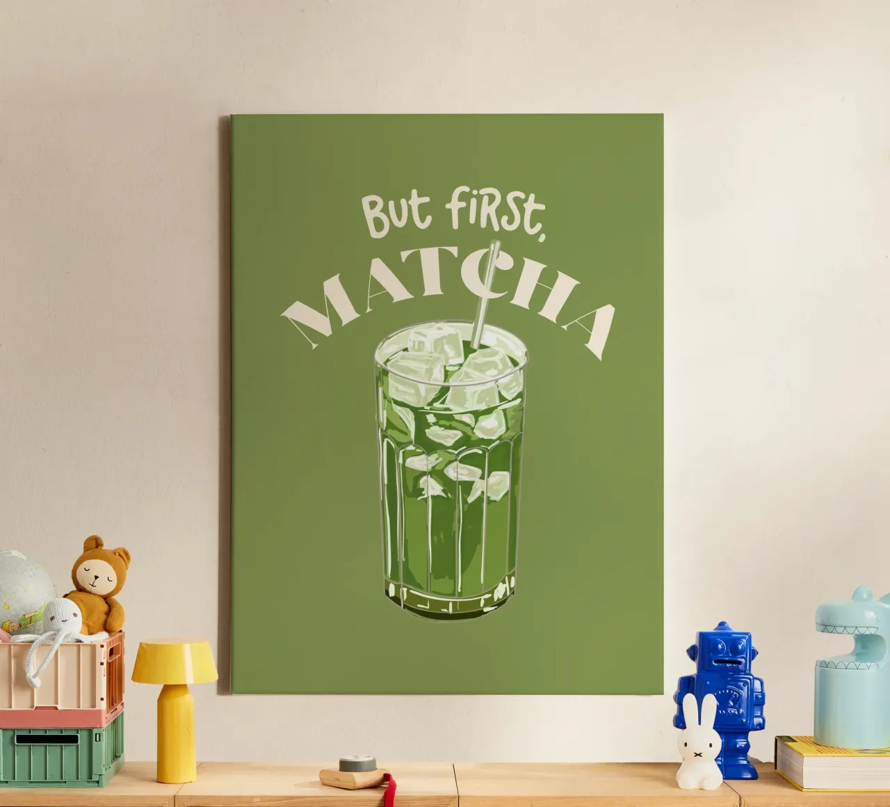 Maar eerst, Matcha canvas met Baklijst van EDMPROJECT