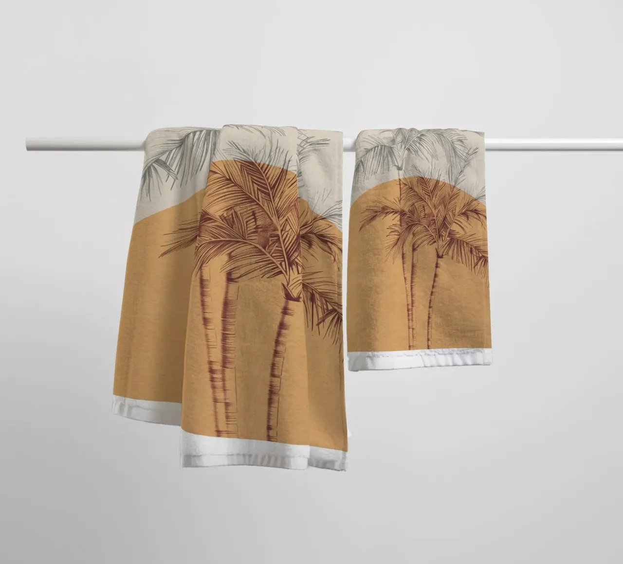 Sunset Palms asciugamano da bagno da treechild