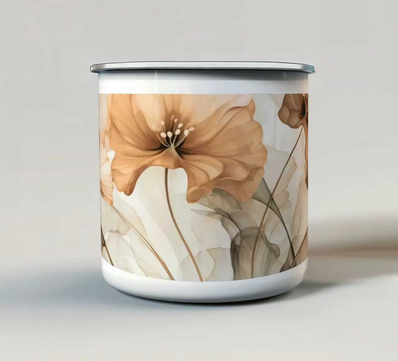 Fantasie floreali eteree Prato di fiori selvatici tazza in smalto da Andrea Haase Floral Passion
