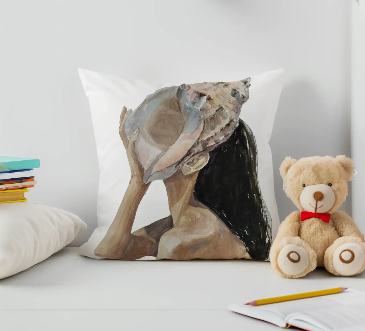 Sea Calling (Without Background) cuscino da treechild