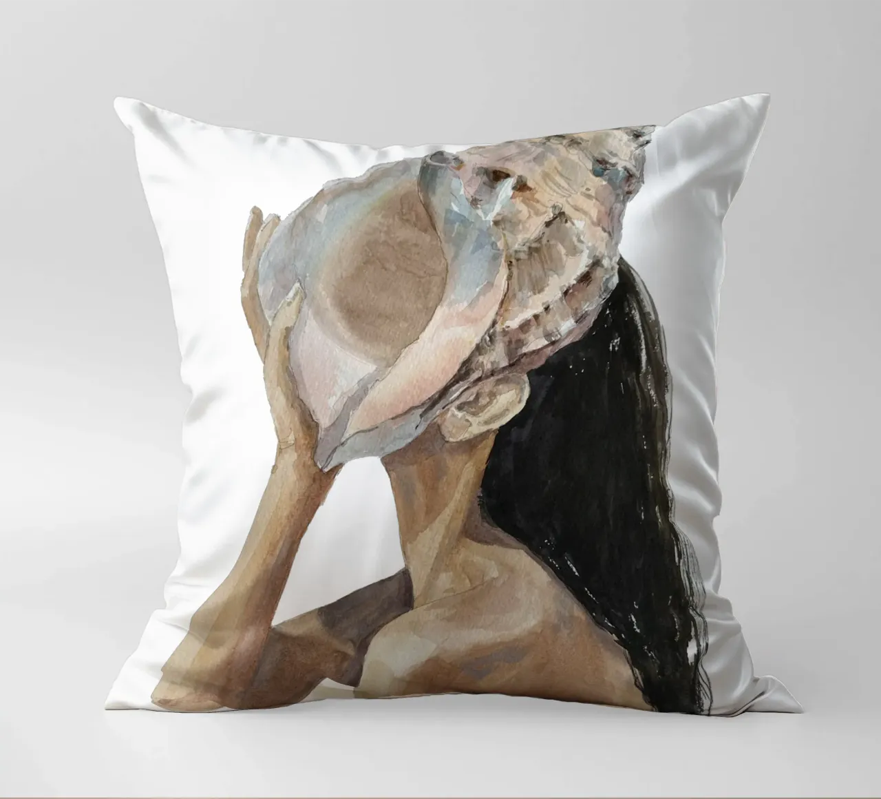 Sea Calling (Without Background) cuscino da treechild