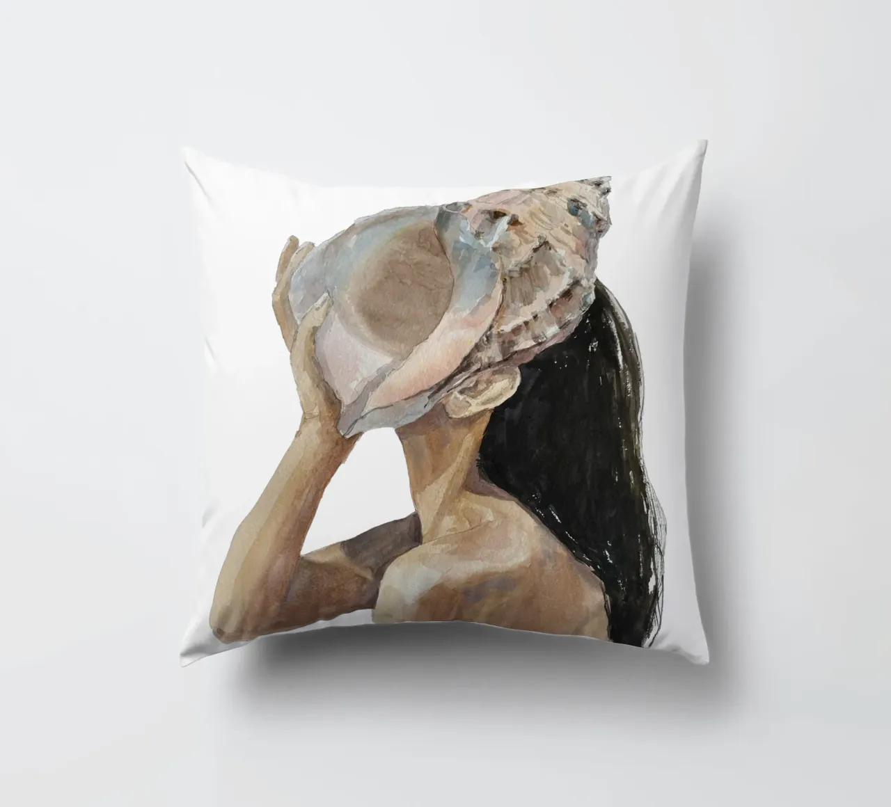 Sea Calling (Without Background) cuscino da treechild