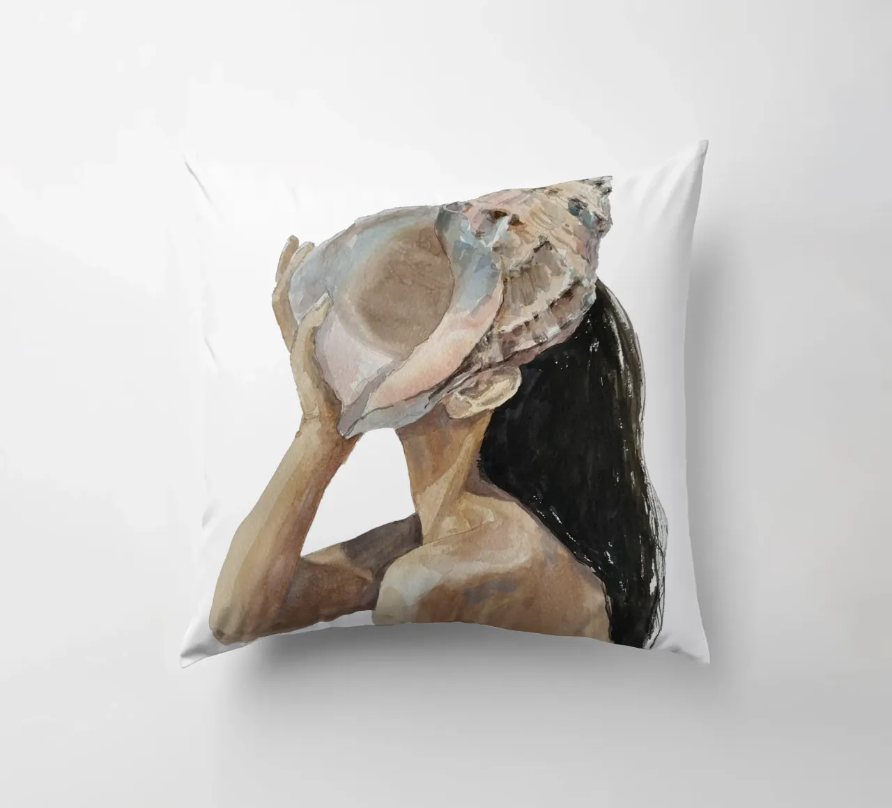 Sea Calling (Without Background) cuscino da treechild