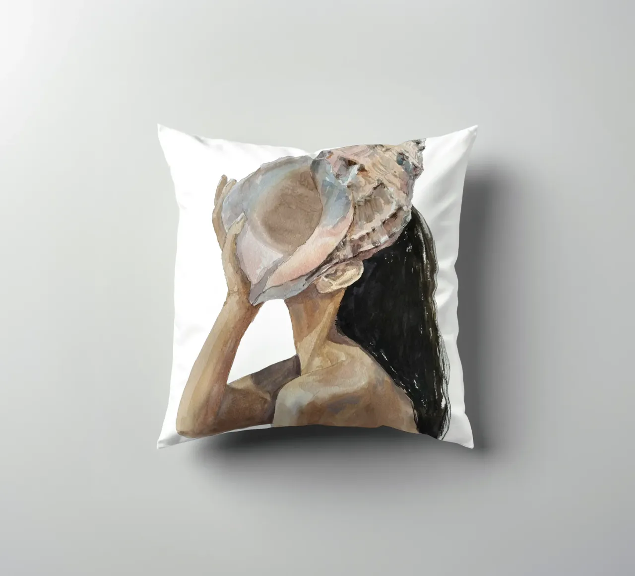 Sea Calling (Without Background) cuscino da treechild