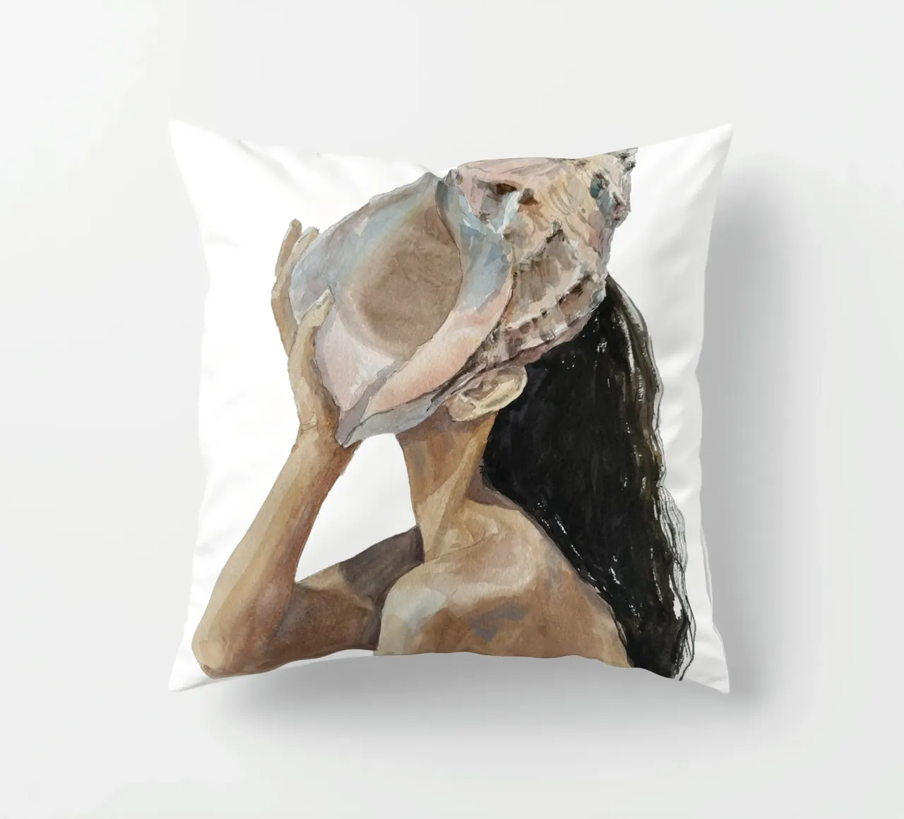 Sea Calling (Without Background) cuscino da treechild