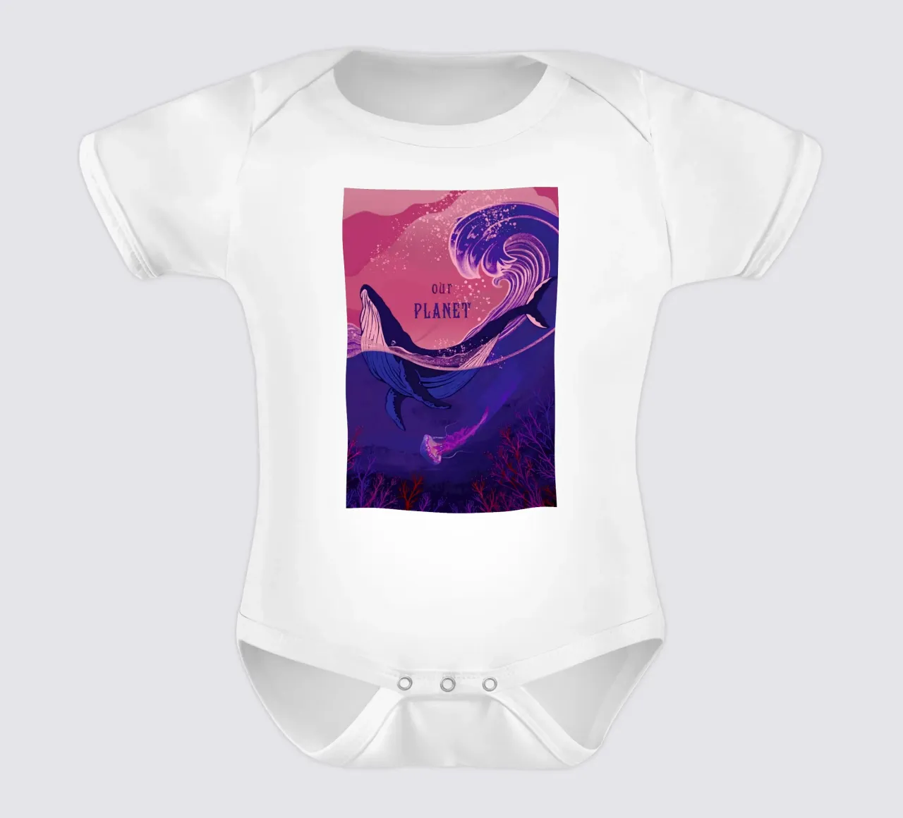 Our Planet body neonato maniche corte da Kika illu