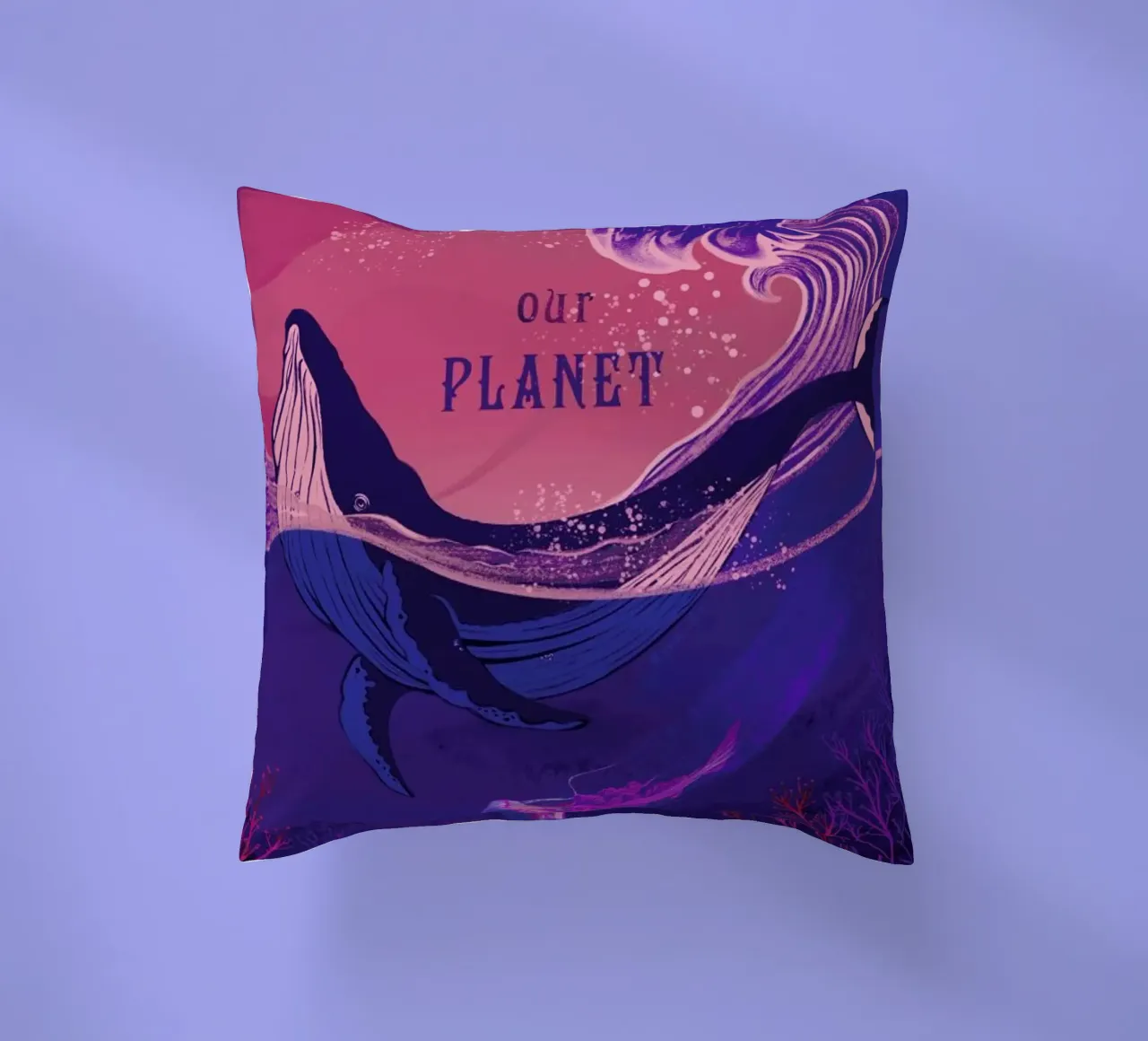 Our Planet cuscino da Kika illu