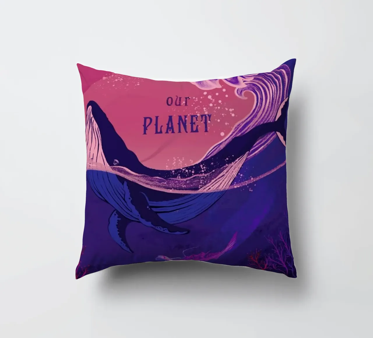 Our Planet cuscino da Kika illu