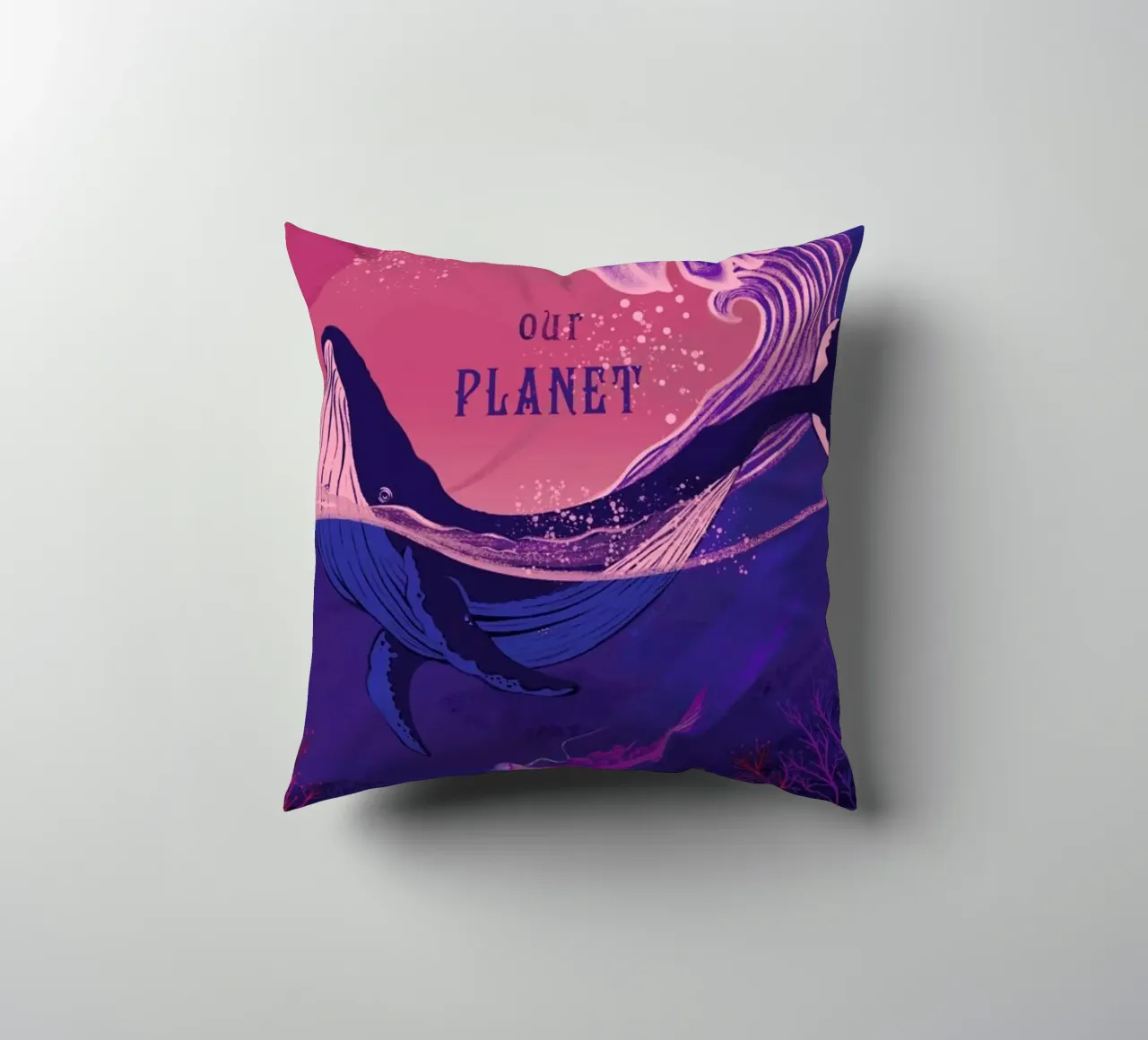 Our Planet cuscino da Kika illu