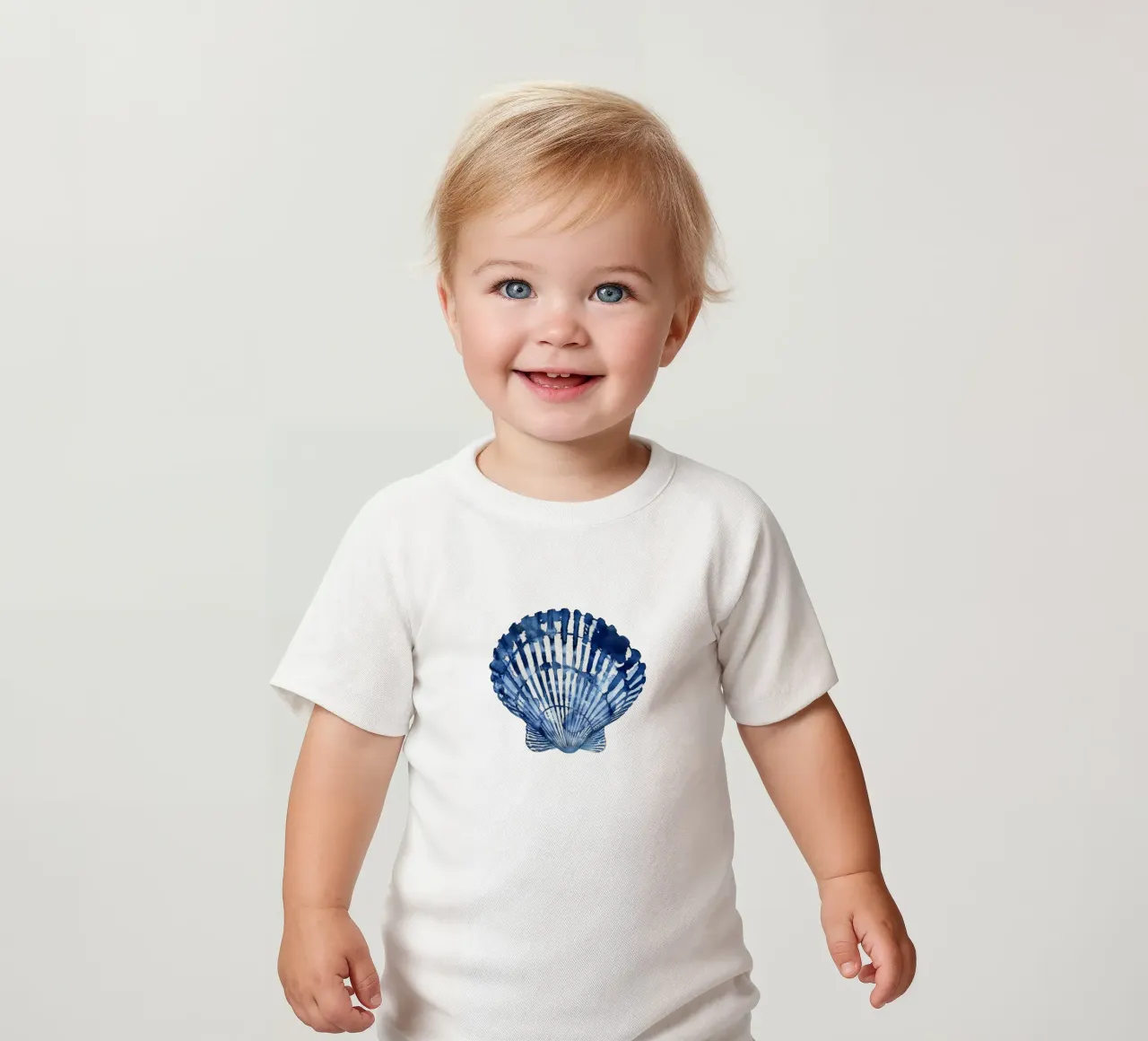 Blue Shell (without Background) Baby T-Shirt von treechild