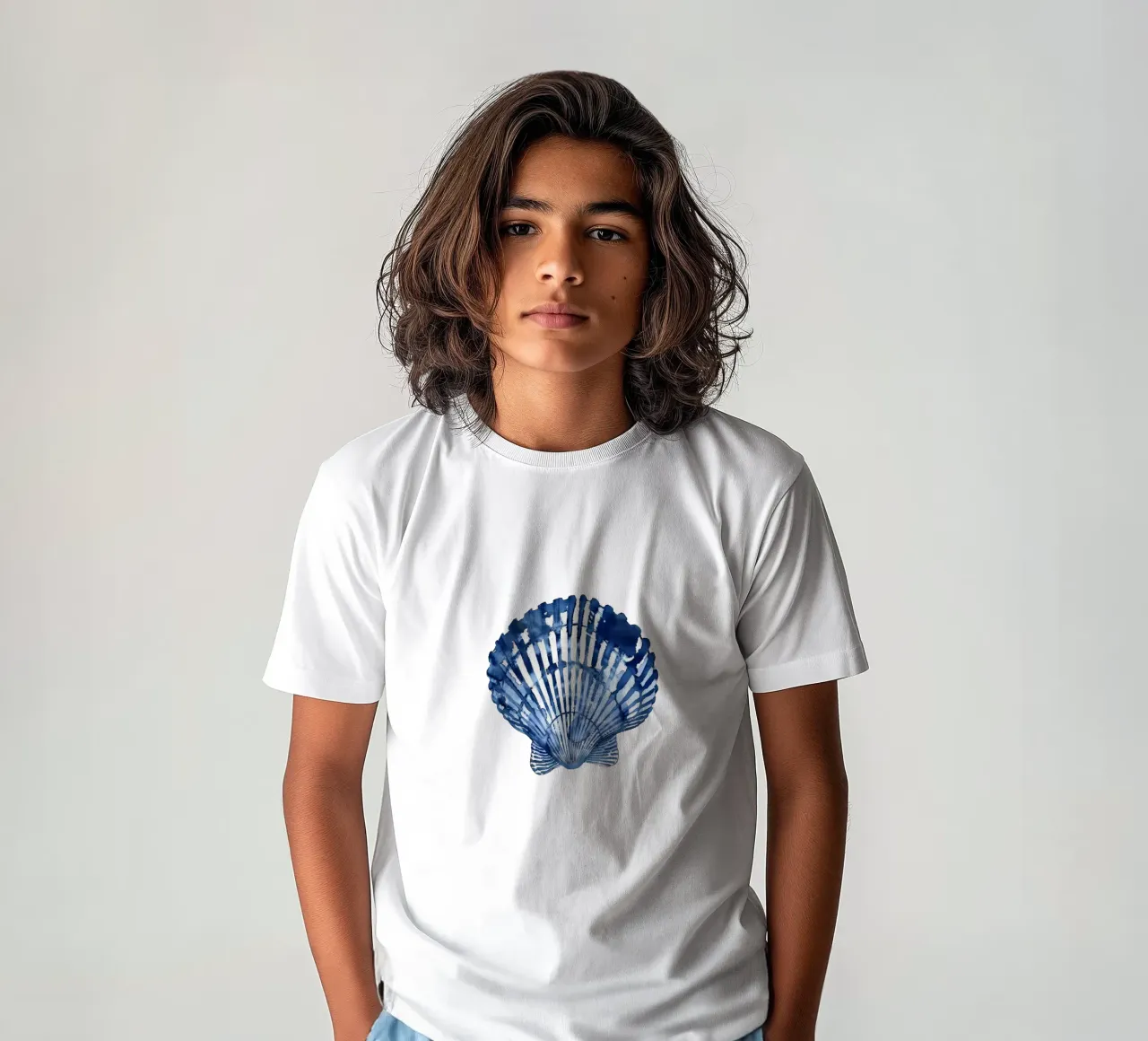 Blue Shell (without Background) t-shirt bambini da treechild