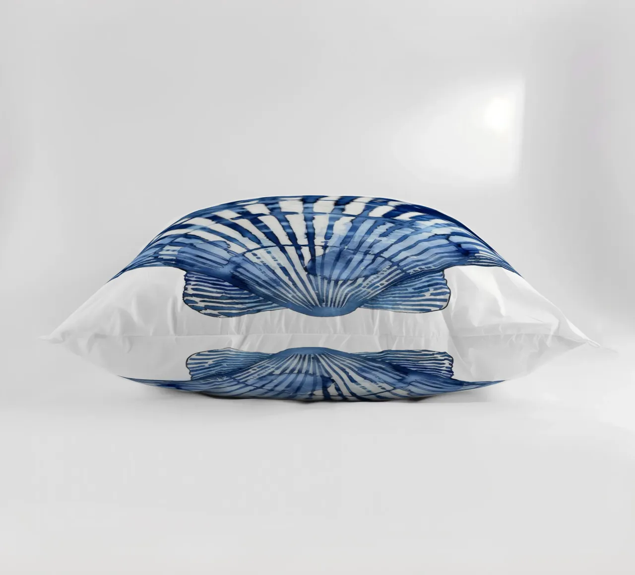 Blue Shell (without Background) decorative cushion by treechild