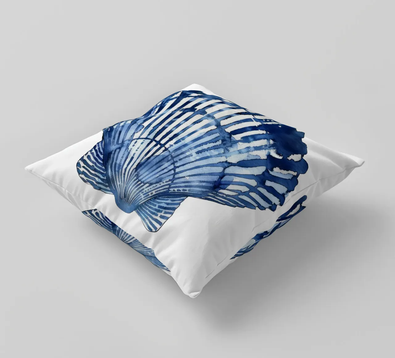 Blue Shell (without Background) coussin de treechild