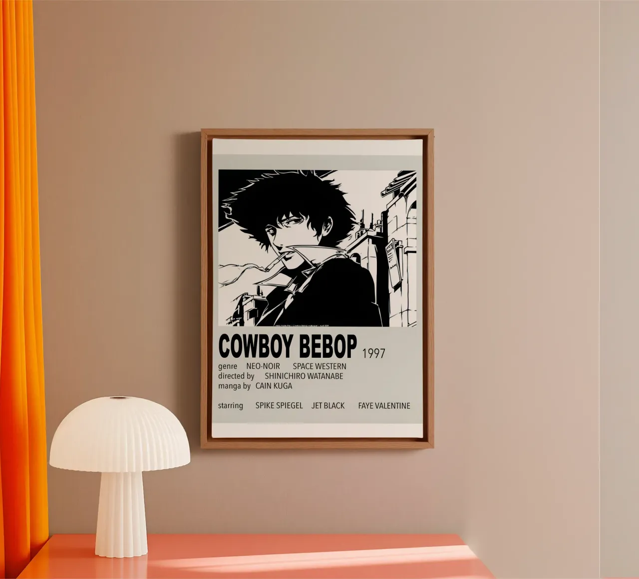 COWBOY BEBOP 1997 tela con Cornice a cassetta da Totoya