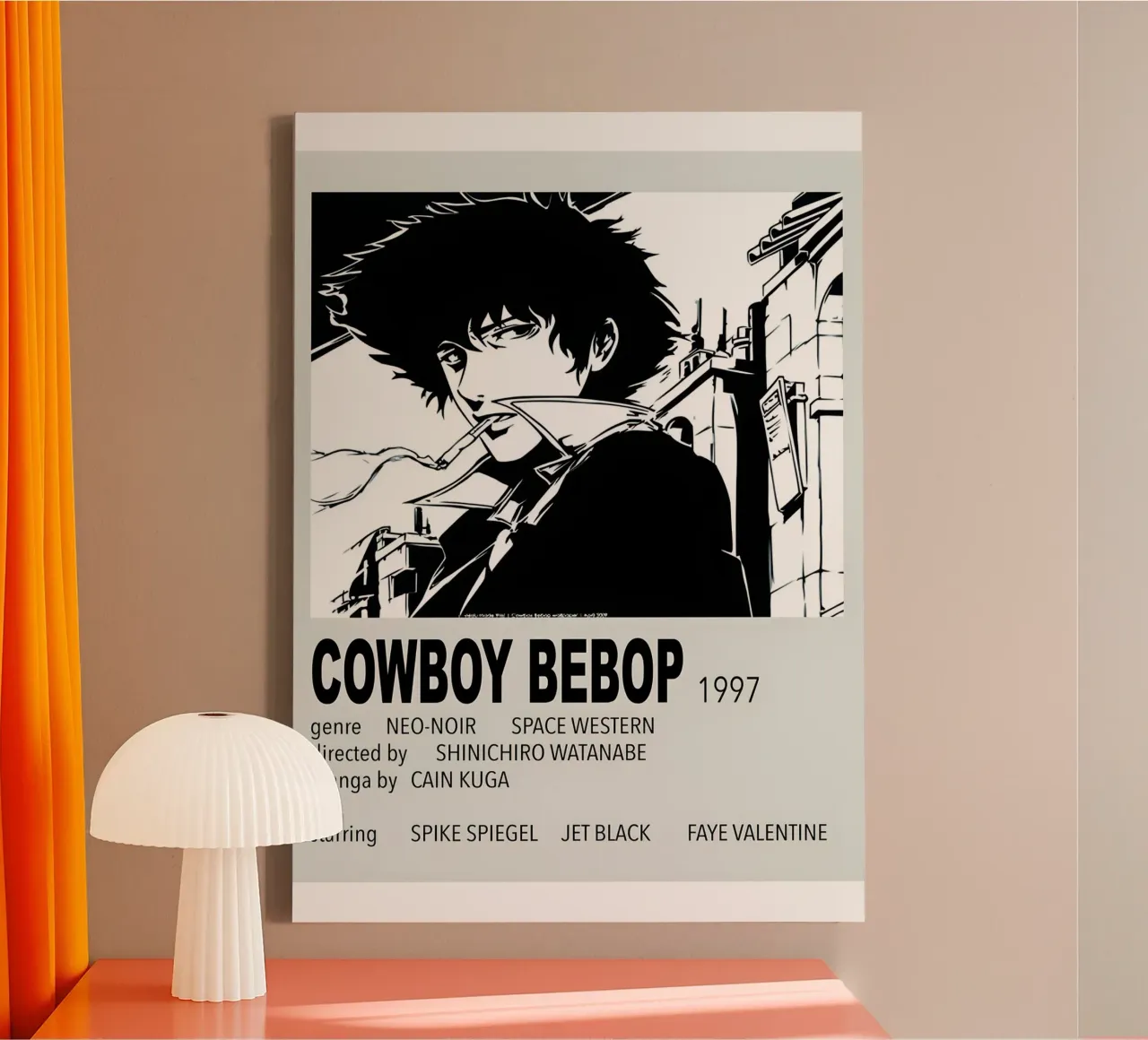 COWBOY BEBOP 1997 tela con Cornice a cassetta da Totoya