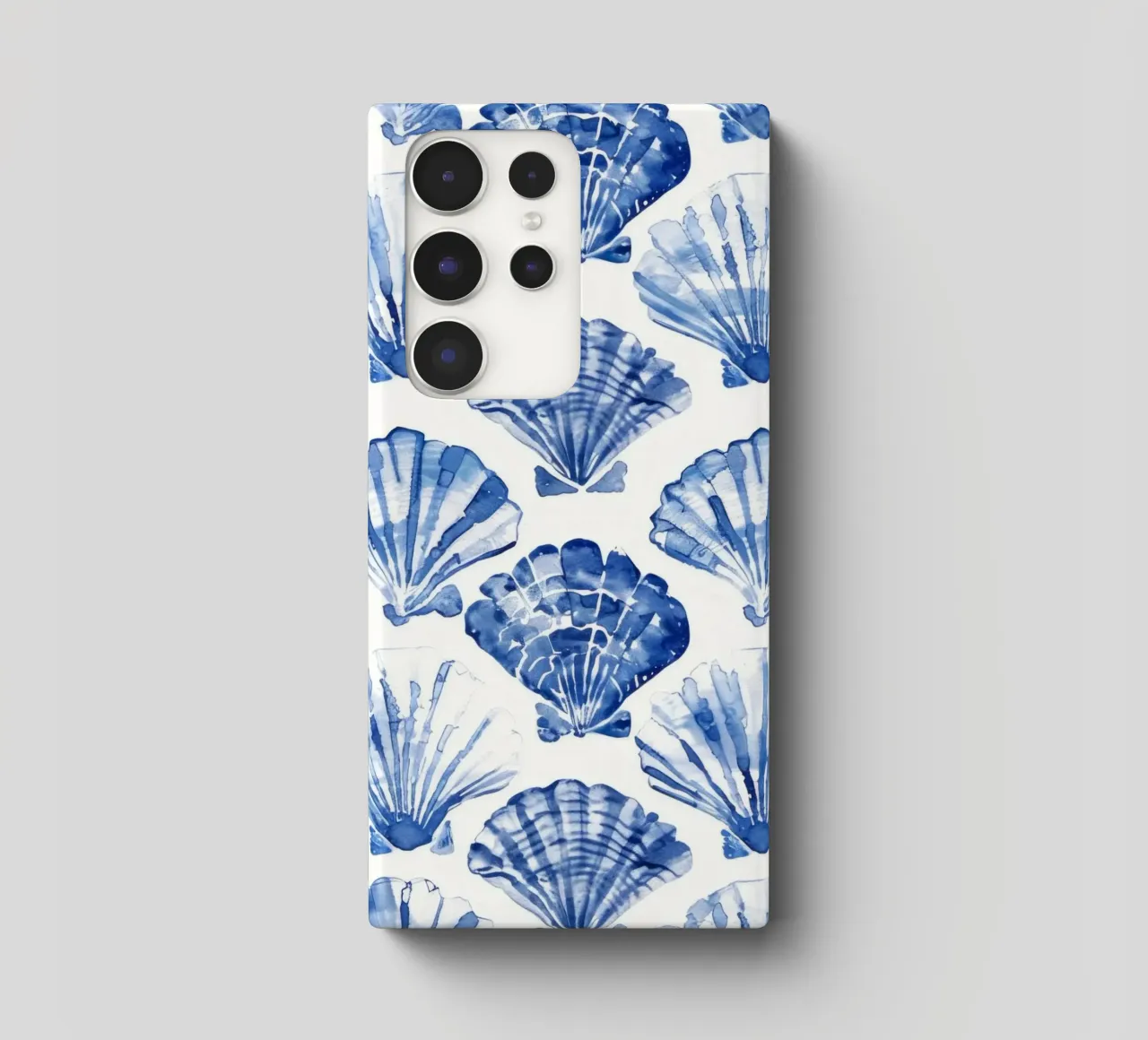 Blue Shell Pattern cover samsung da treechild