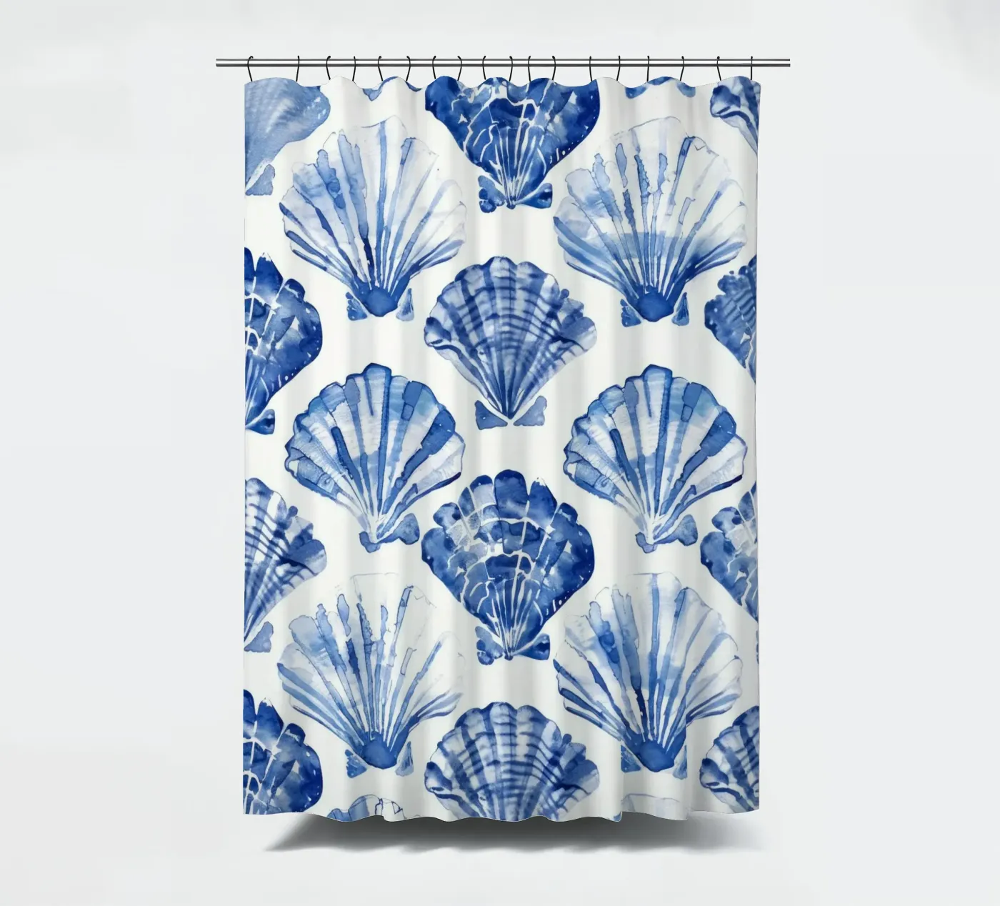 Blue Shell Pattern Duschvorhang von treechild