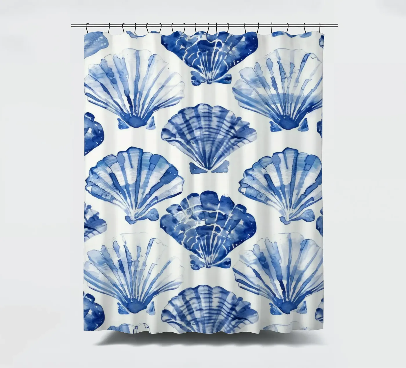 Blue Shell Pattern Duschvorhang von treechild