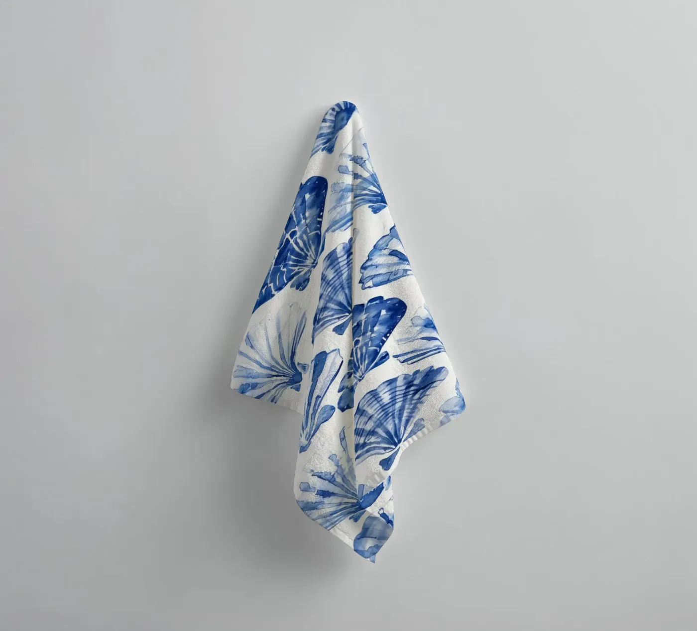 Blue Shell Pattern badhanddoek van treechild